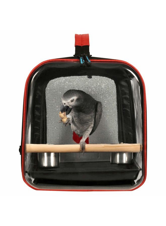 colorday Lightweight Bird Carrier, Bird Travel Cage (Large 19 x 12 x 13, Black) - Image 3