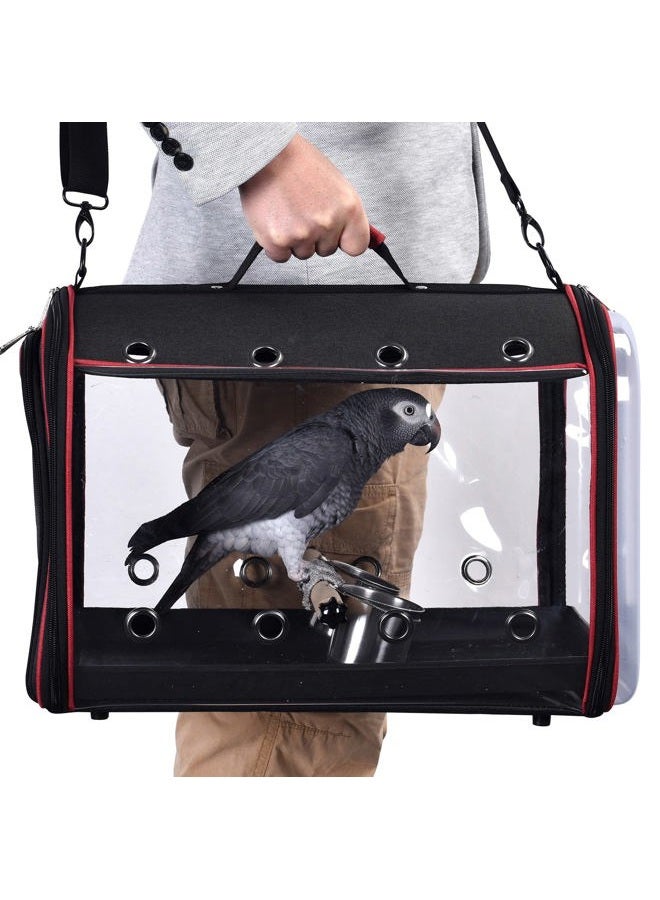 colorday Lightweight Bird Carrier, Bird Travel Cage (Large 19 x 12 x 13, Black) - Image 1
