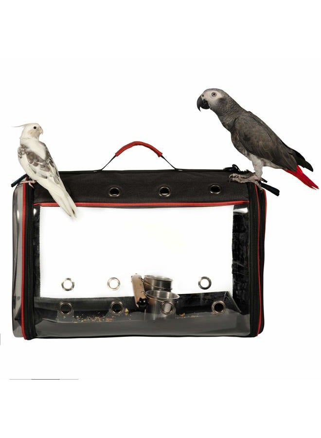 colorday Lightweight Bird Carrier, Bird Travel Cage (Large 19 x 12 x 13, Black) - Image 2