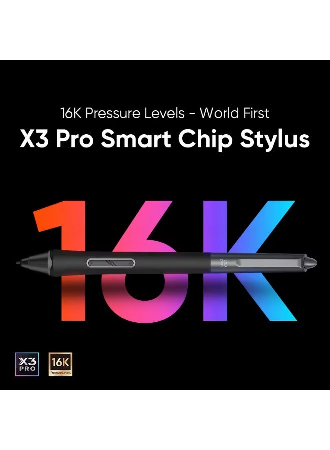 XPPen XP-Pen X3 Pro Smart Chip Stylus 16K Pressure Levels with 10 Replace Nibs Battery-free Stylus for Artist Ultra 16 - Image 2