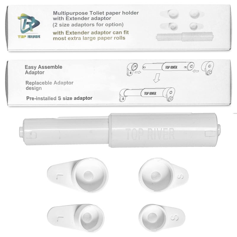 TR TOP RIVER Toilet Paper Holder Extender, Fit Double Rolls,Triple Rolls and Mega Rolls - Image 3