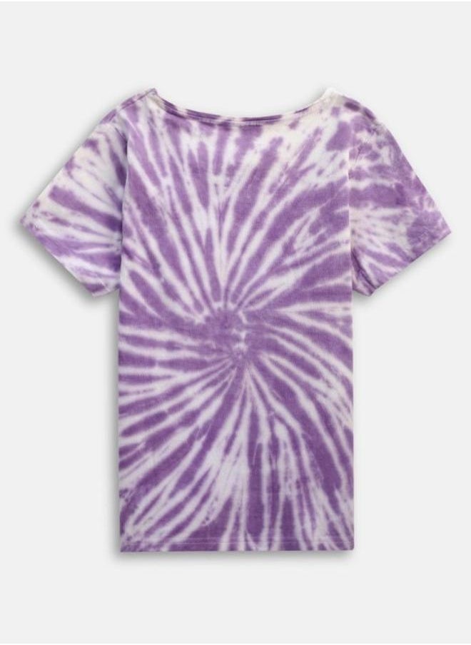 Bonkids Girl's t-shirts in regular fit purple colour cotton fabric embellished pattern pull over closure woven weave type round collar type round neckline half sleeve length t-shirt upper body wear type suitable for casual occasions – embrace the latest in chic design!  - Image 2