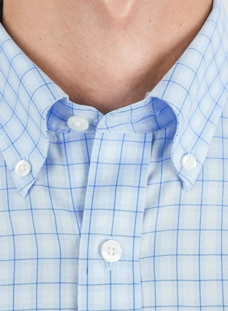 GIORDANO  Men's Wrinkle-Free Long Sleeve Cotton Oxford Shirt for Men | Best Price UAE