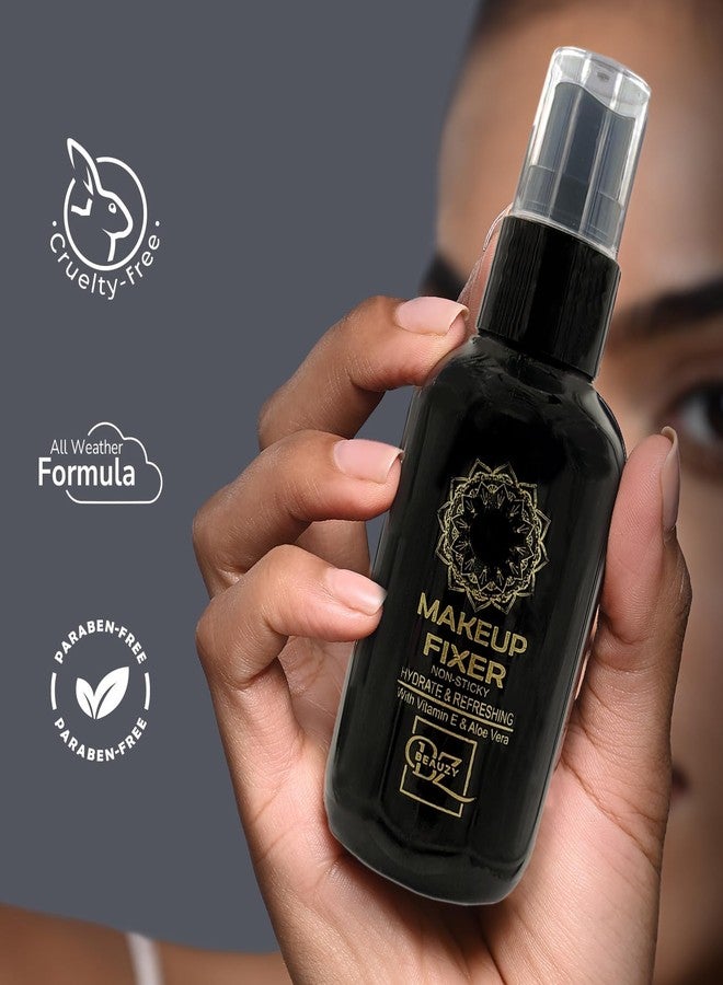 Beauzy Makeup Fixer Natural | Natural Dewy Finish | With Vitamin E and Aloe Vera | Long-Lasting | Hydrating & Refreshing Setting Spray | 60 ml - Image 3