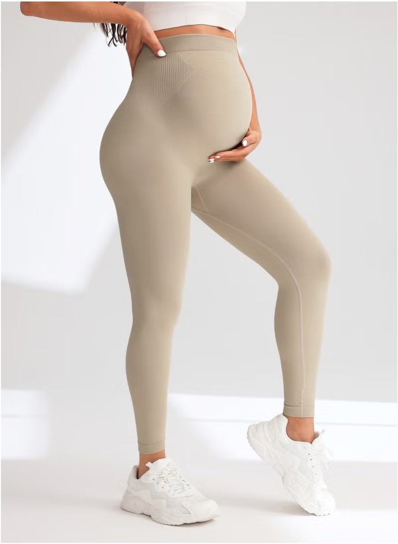 New slim high waist seamless maternity leggings - Image 3