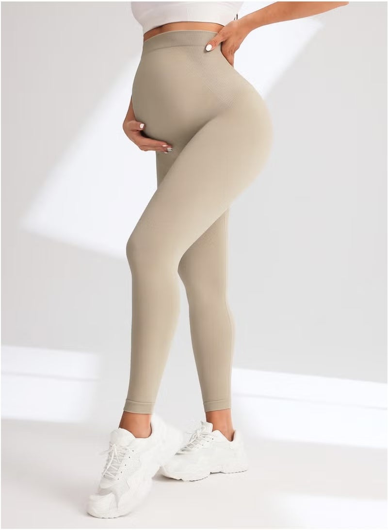 New slim high waist seamless maternity leggings - Image 2