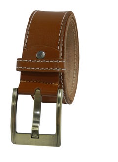LAVERI LEATHER GENUINE LEATHER 45 MM CASUAL JEANCE BELT FOR MENS IN TAN  - Image 4
