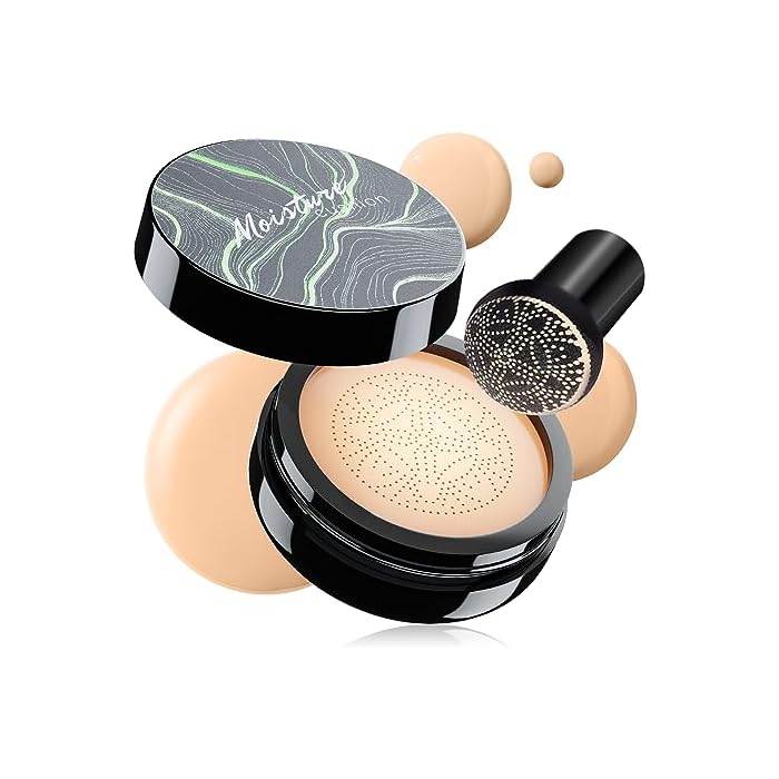 Air Cushion CC Cream - Moisturizing BB Cream Foundation, Long-Lasting Waterproof New Mushroom Head Cushion Foundation Concealer for Even Skin Tone (Natural, 1 PCS)