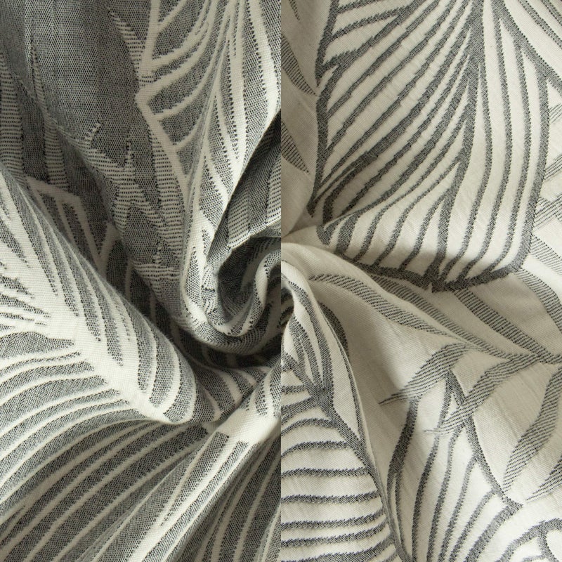 NTBAY 3 Layers Cotton Muslin 106x92 King Bed Blanket, Super Soft Breathable Thermal Yarn Dyed Quilt for Adults, Perfect Lightweight Blanket for Couch Sofa Bed All Seasons, Dark Grey Leaf - Image 2