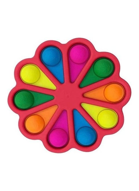 Fidget Simple Dimple Fidget Toy Stress Reliever For Kids Flower Red