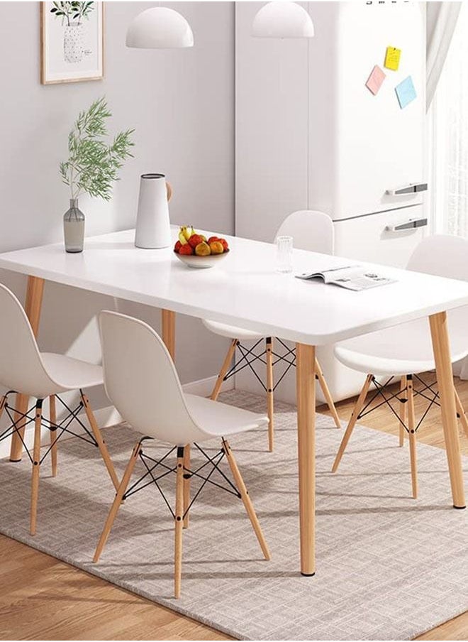Generic - Modern Rectangle Table, Eames Dining Table, Simple Modern Wood Dining Table for Living Room/Office/Meeting Modern Rectangle Table（100CM）） - Image 1