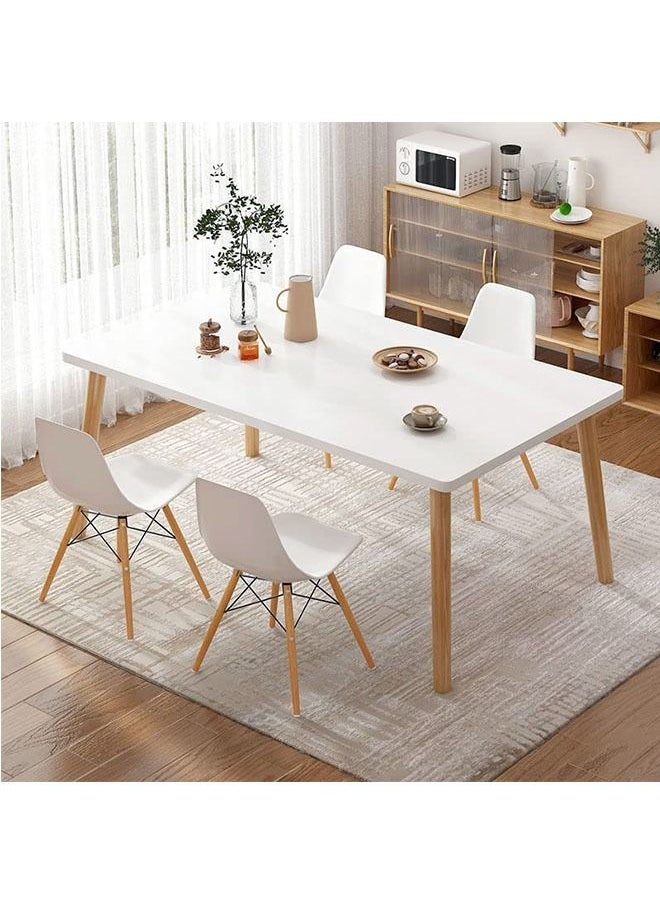 Generic - Modern Rectangle Table, Eames Dining Table, Simple Modern Wood Dining Table for Living Room/Office/Meeting Modern Rectangle Table（100CM）） - Image 1