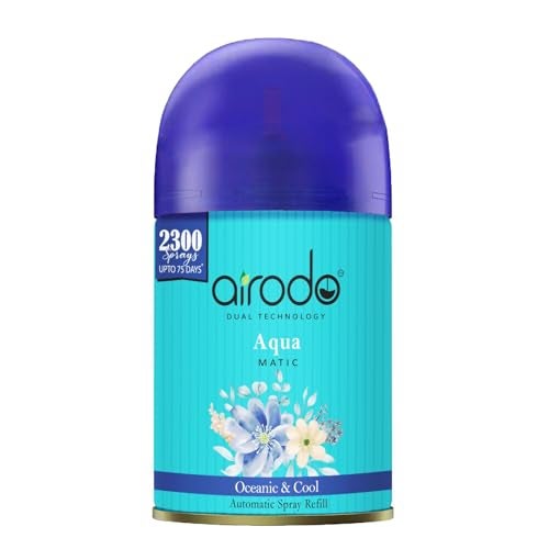 Airodo Automatic Room Fresheners Refill Air Matic Boost Home Fragrance with 2300 Sprays Each Bottle Aqua Pack of 1 - Image 1