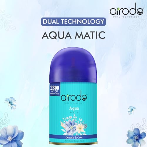 Airodo Automatic Room Fresheners Refill Air Matic Boost Home Fragrance with 2300 Sprays Each Bottle Aqua Pack of 1 - Image 2