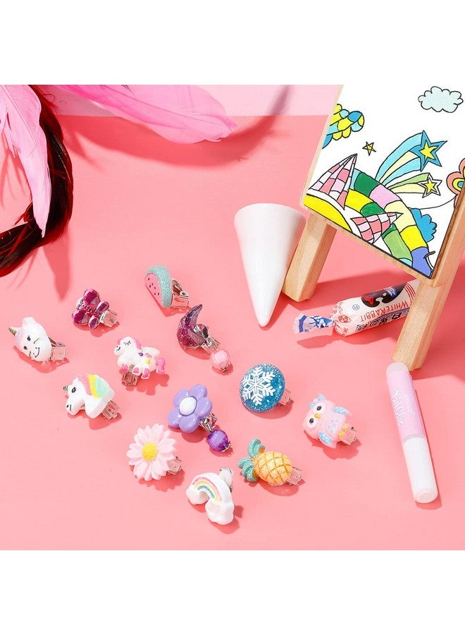 Hicdaw 25Pairs Kids Clip On Earrings Clip On Earrings for Girls Play Earrings for Party Favor Kids Princess Play Jewelry - Image 4