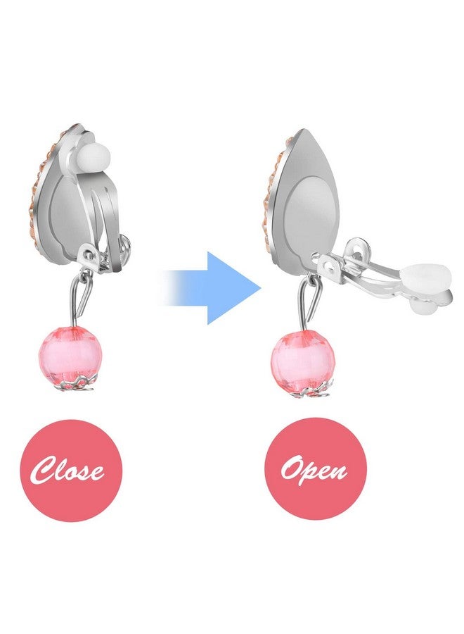 Hicdaw 25Pairs Kids Clip On Earrings Clip On Earrings for Girls Play Earrings for Party Favor Kids Princess Play Jewelry - Image 3