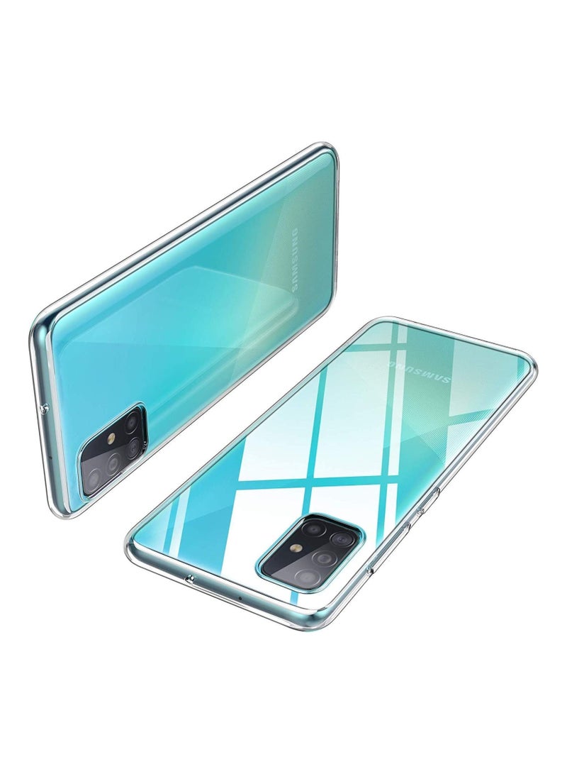 case Cover Transparent Silicone Soft Tpu For Samsung Galaxy A51 - Clear - Image 3