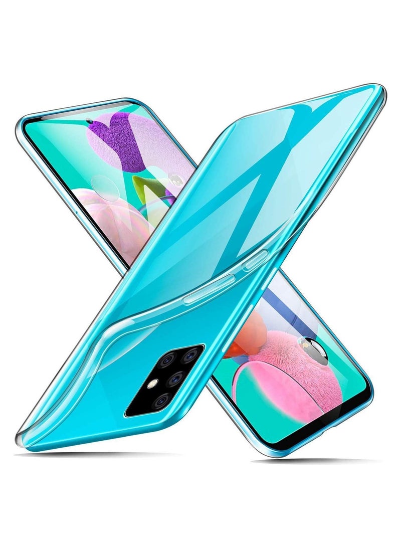 case Cover Transparent Silicone Soft Tpu For Samsung Galaxy A51 - Clear - Image 2