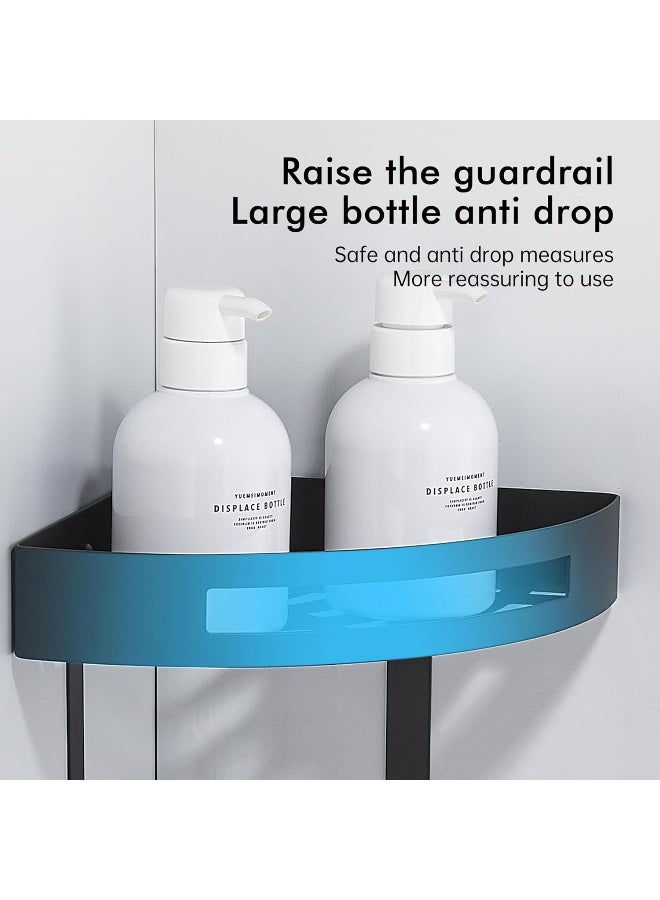 BRIMIX رفوف الحمام BRIMIX من الفولاذ المقاوم للصدأ SUS 304، رف دش مثبت على الحائط، منظم دش زاوي (أسود) - Image 4