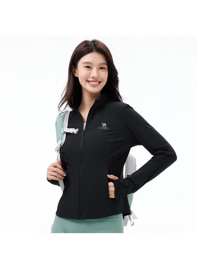 كاميل سترة واقية من الشمس للخارج، ملابس واقية من الأشعة فوق البنفسجية، واقي شمسي رياضي، معطف واقي من الشمس للنساء مريح ومنفس للمواعيد العادية - Image 4