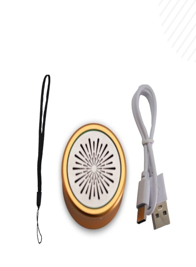 Mini Wireless Bluetooth Bass Speaker Gold - Image 5