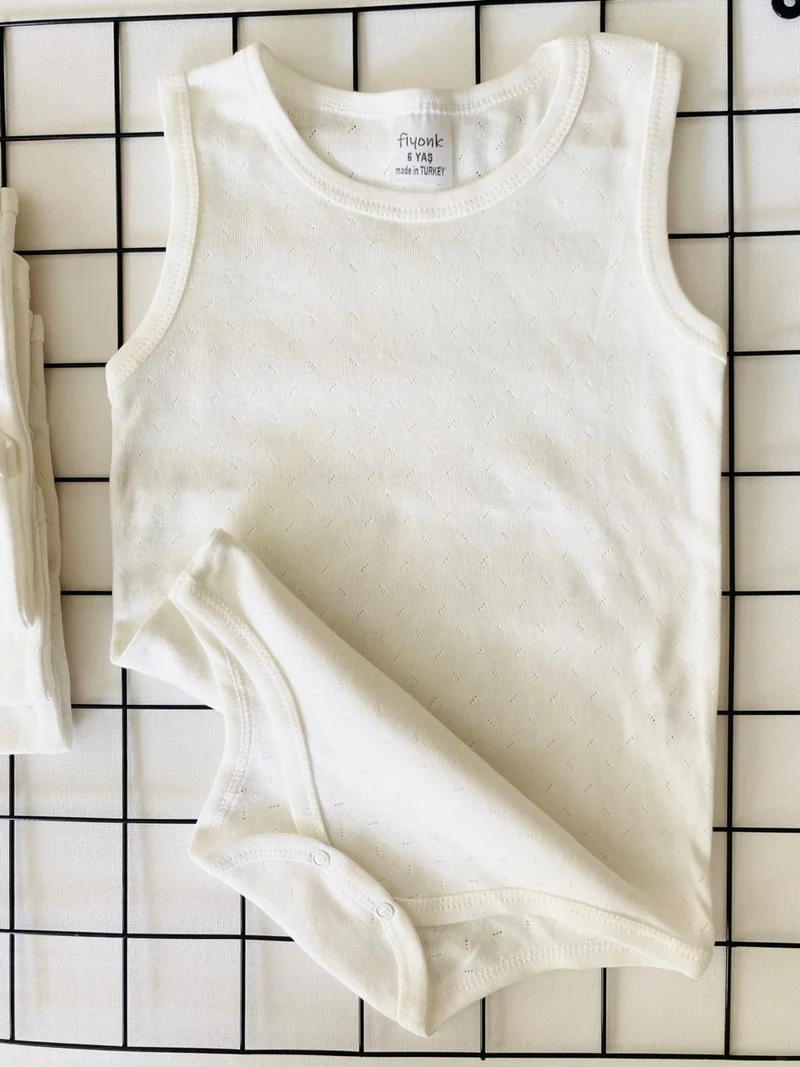 مياكيدزورلد Jacquard Undershirt Set Four Seasons Soft Textured Large Size 6 -7-8-9 Years 5 Pack