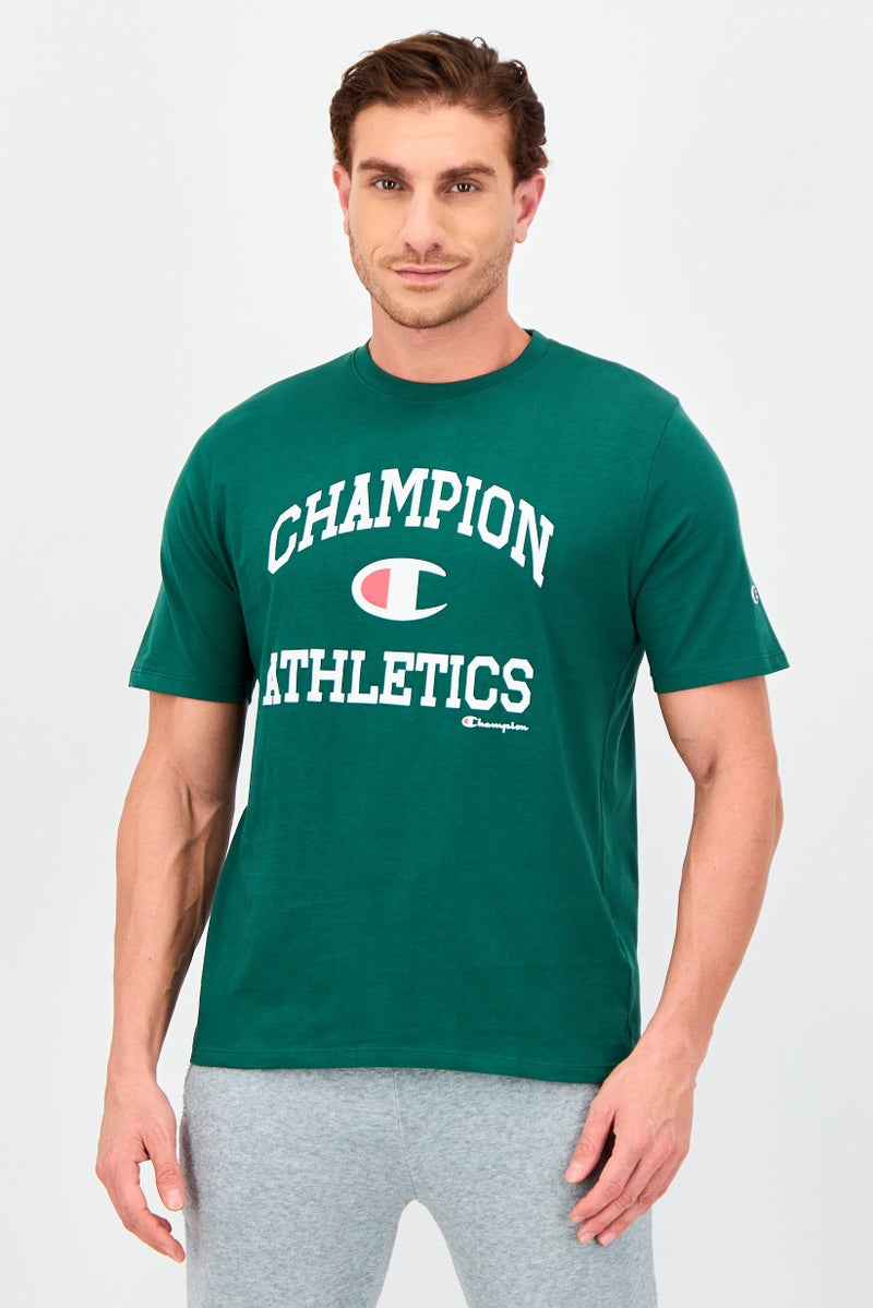 Champion Men Sportswear Fit Short Sleeve Outdoor T-Shirt, Green - Image 1