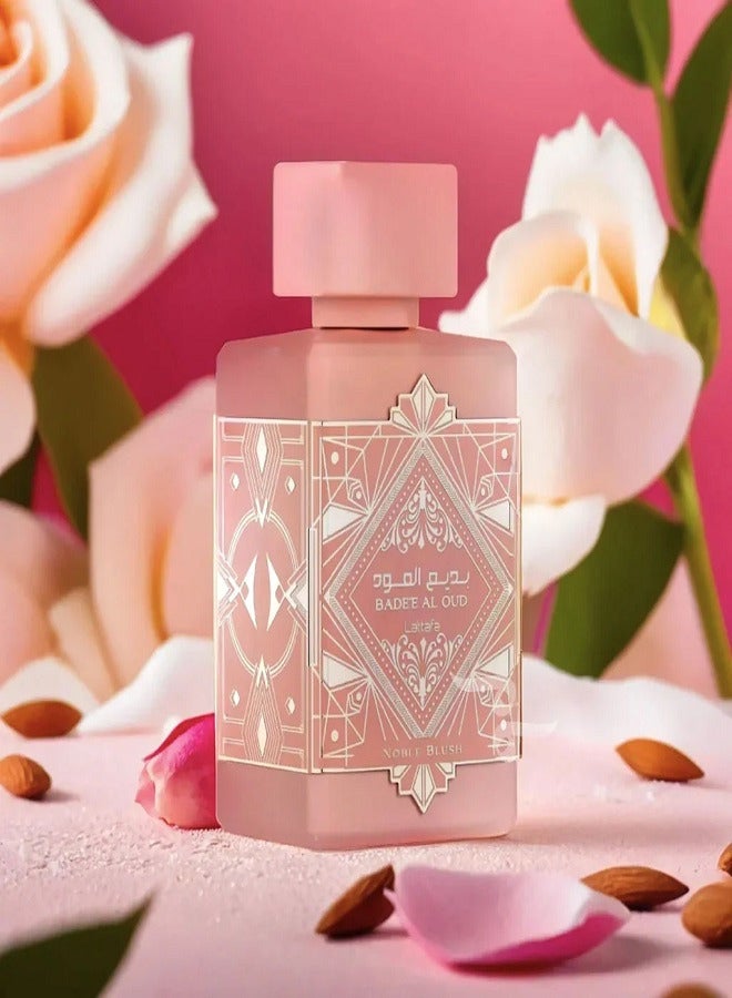 Lattafa Badee' Al Oud Noble Blush Eau de Parfum for Women - 100 ml - Image 3