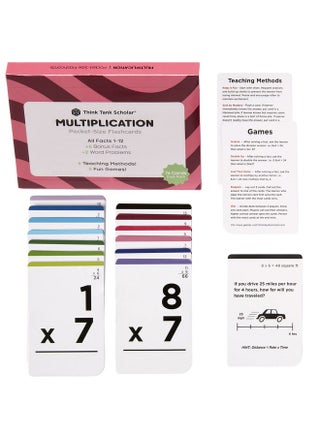 Multiplication Flash Cards (150 Facts) Times Tables Flashcards - All Facts 1-12 For Kids In 3Rd, 4Th, 5Th, 6Th Grade - 6 Math Games And Teaching Methods For Homeschool Or Classroom - pzsku/Z28DF4C097BA825CDA5B7Z/45/_/1722596802/54ee0055-b452-4853-aac3-ee69e210e4a8
