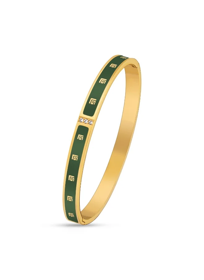 Guy Laroche Grace Green and Gold Bangle for Women's