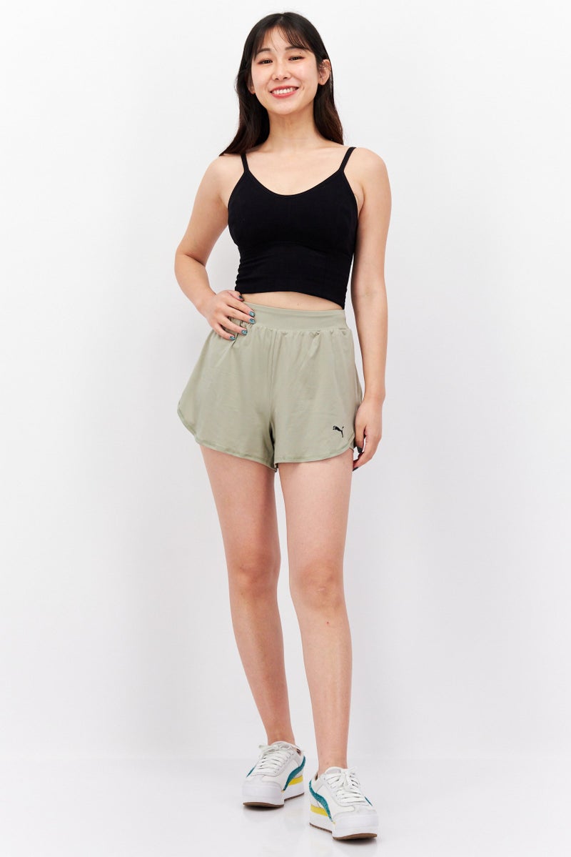 PUMA Women Sportswear Fit Training Shorts, Light Olive - Image 4
