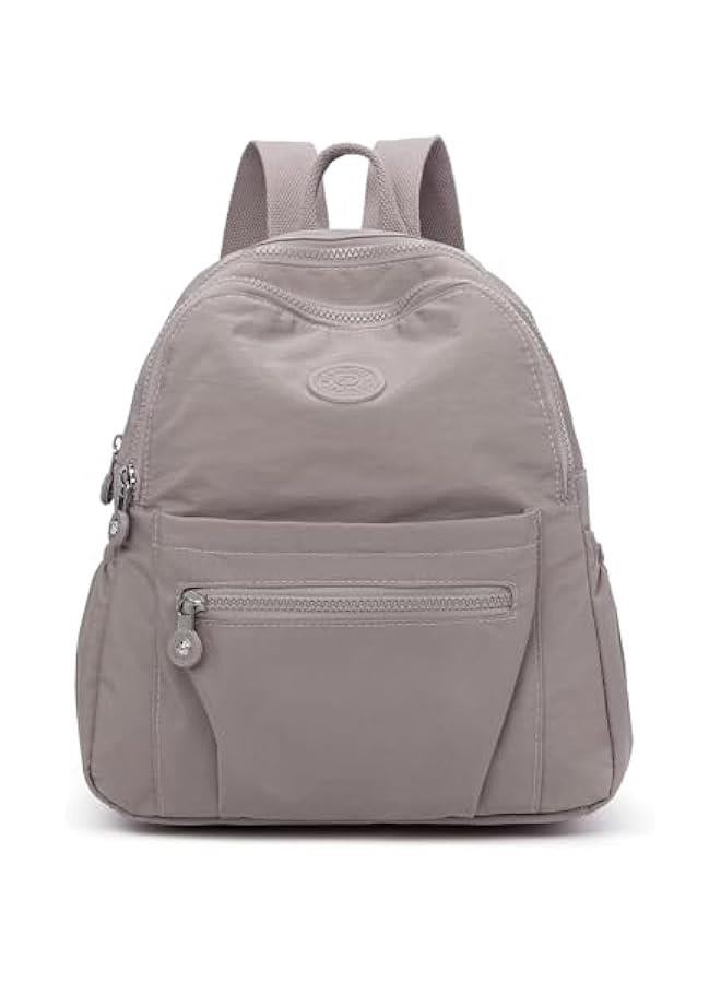 Arabest Mini Backpack Purse for Women,Small Nylon backpacks for Ladies Backpacks Women Anti Theft Travel Bag (A-Khaki) - Image 1