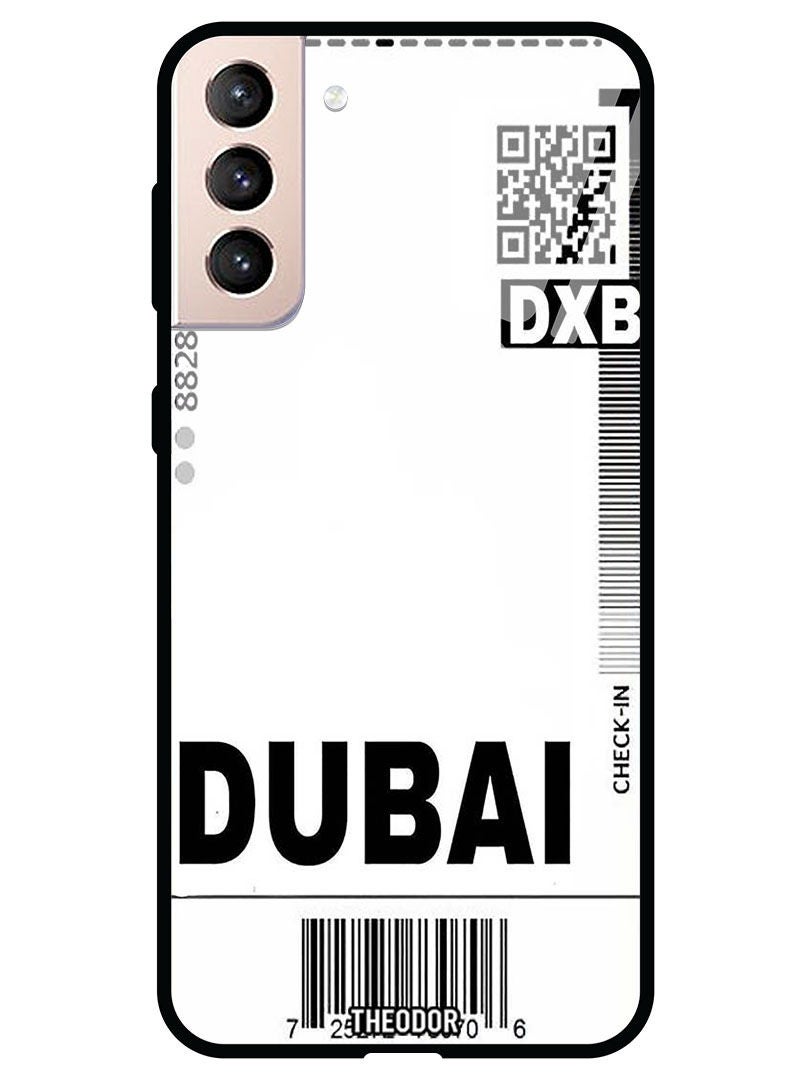 Theodor Protective Tempered Glass Case Cover Samsung Galaxy S21  DXB Boarding pass - Image 1