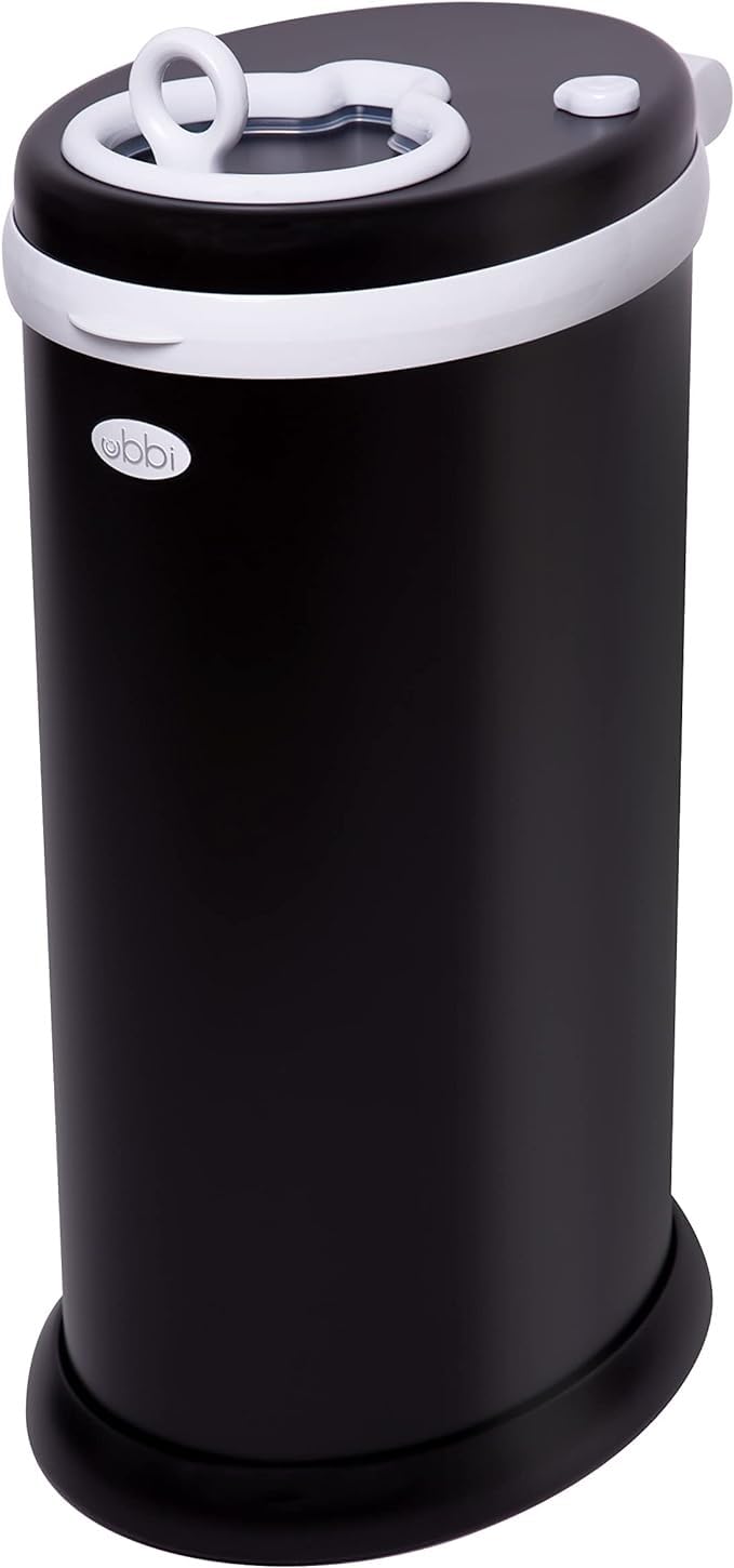 ubbi Ubbi Steel Diaper Pail Odor Locking No Special Bag Required AwardWinning Registry MustHave Matte Black 
