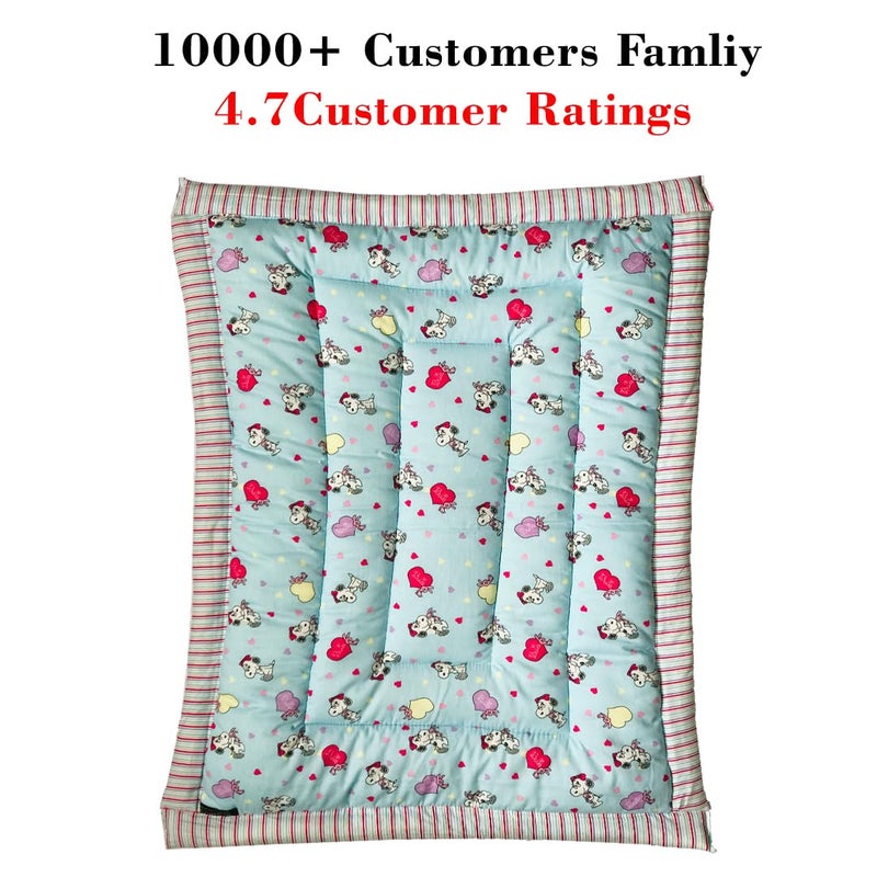 RURIBOSY RURIBOSY |Bedding Mattress for Cotton, Baby Sleeping Bed Set Godari Baby Cradle Bed |Sleeping Mat |Multi Purpose Cushioned Bed | Made with Pure Cotton | Multi-Size (Short Queen) - Image 2