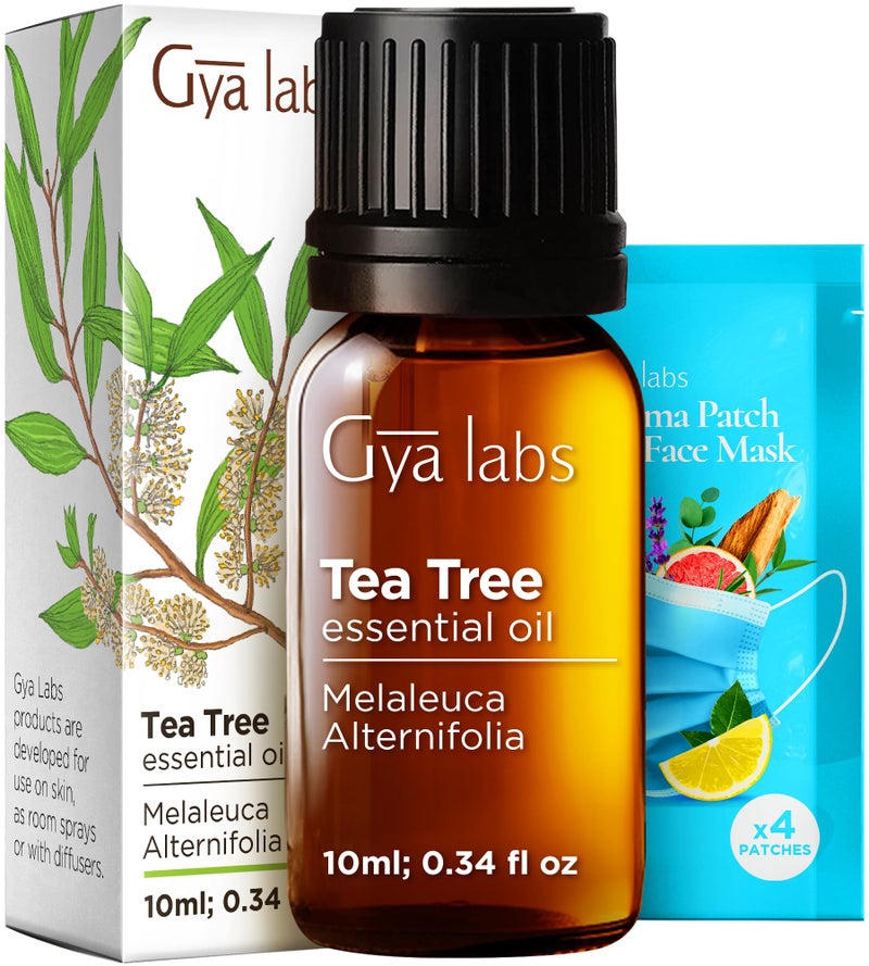 Gya Labs Australian Tea Tree Essential Oil - 0.34 Fl Oz - for Hair, Skin, Diffuser, Aromatherapy & DIY Candle Making Scent - Image 1