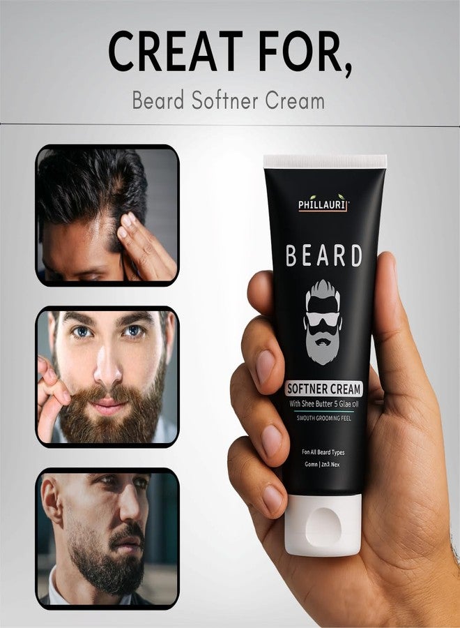 Phillauri Beard Softener Cream | Beard Growth, Reduces Itchiness & Adds Shine | Beard Softener Cream for Men | Pack-2 - Image 4