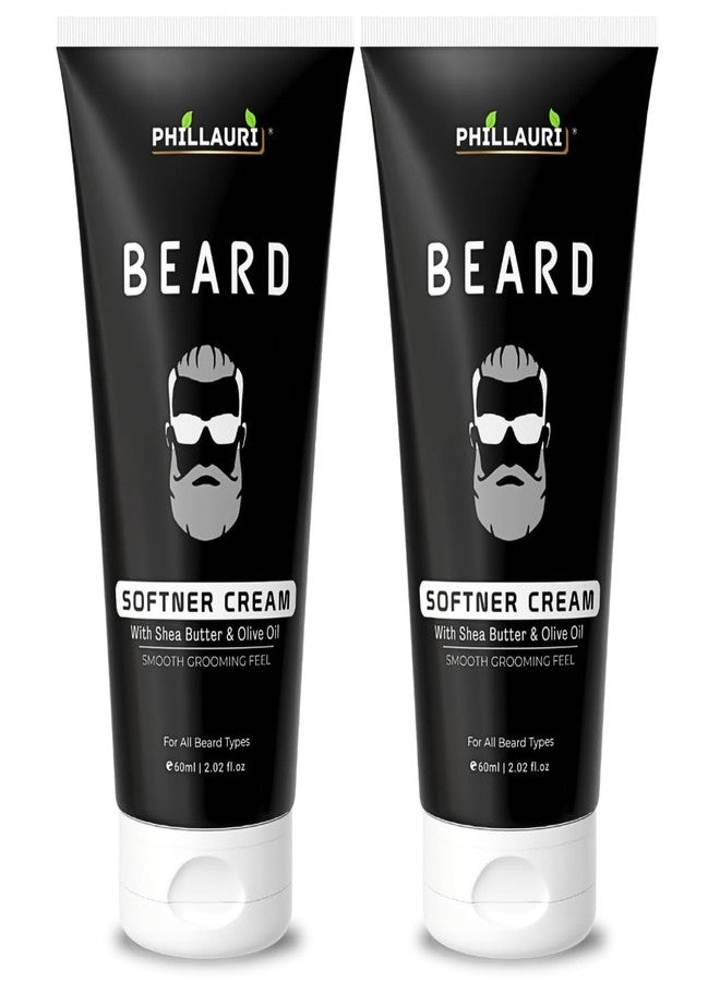 Phillauri Beard Softener Cream | Beard Growth, Reduces Itchiness & Adds Shine | Beard Softener Cream for Men | Pack-2 - Image 1