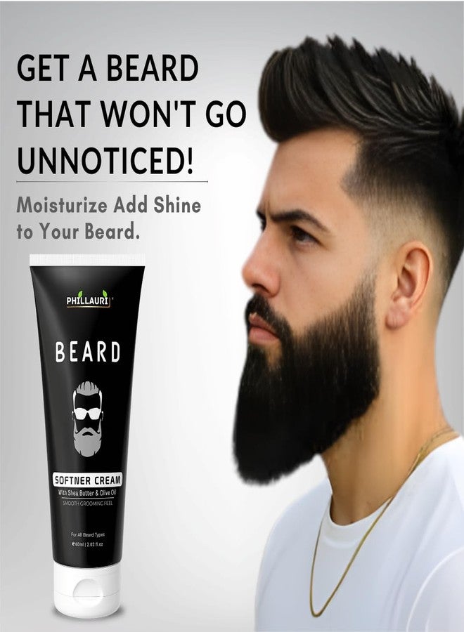 Phillauri Beard Softener Cream | Beard Growth, Reduces Itchiness & Adds Shine | Beard Softener Cream for Men | Pack-2 - Image 5