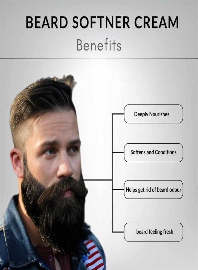 Phillauri Beard Softener Cream | Beard Growth, Reduces Itchiness & Adds Shine | Beard Softener Cream for Men | Pack-2 - Image 3