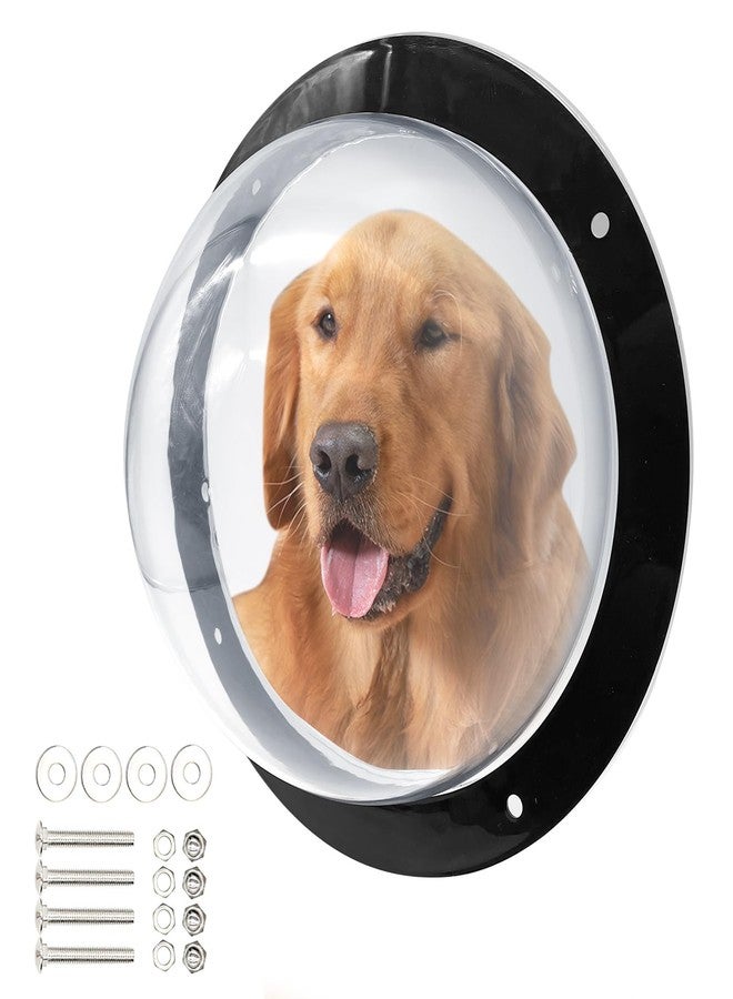 Hamiledyi Dog Fence Window, 12.4" Acrylic Dome Window Clear Bubble Peek Window, Dog Playground Window Pet Bubble Window, Doggie Fence Window Relieves Stress, Reduced Barking for Dog Cat - Image 1