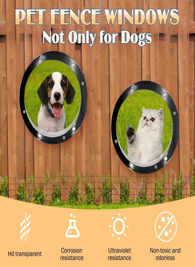 Hamiledyi Dog Fence Window, 12.4" Acrylic Dome Window Clear Bubble Peek Window, Dog Playground Window Pet Bubble Window, Doggie Fence Window Relieves Stress, Reduced Barking for Dog Cat - Image 4