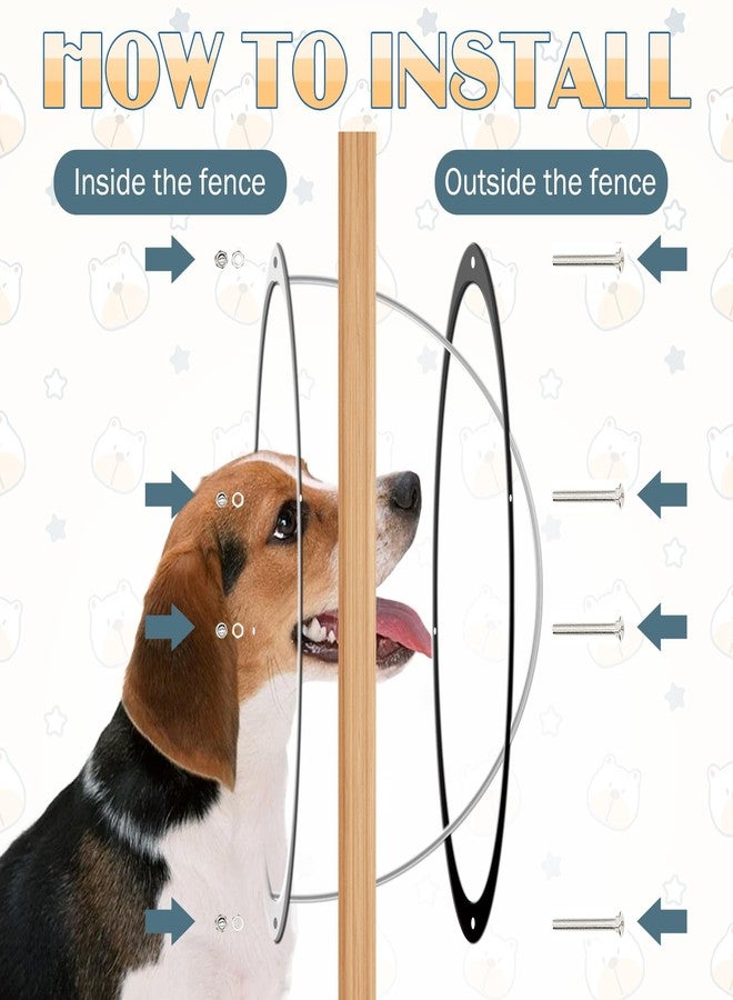 Hamiledyi Dog Fence Window, 12.4" Acrylic Dome Window Clear Bubble Peek Window, Dog Playground Window Pet Bubble Window, Doggie Fence Window Relieves Stress, Reduced Barking for Dog Cat - Image 3