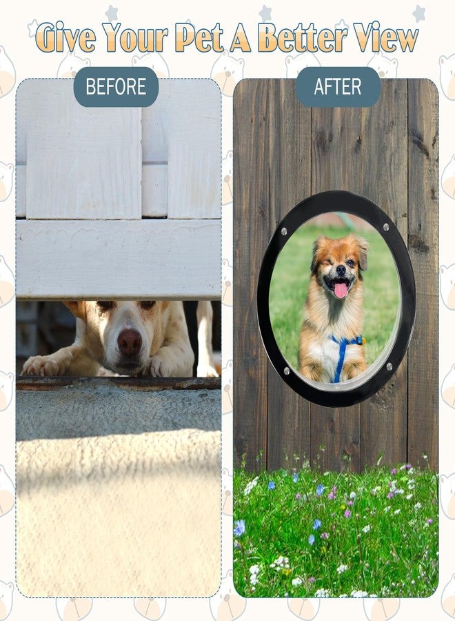 Hamiledyi Dog Fence Window, 12.4" Acrylic Dome Window Clear Bubble Peek Window, Dog Playground Window Pet Bubble Window, Doggie Fence Window Relieves Stress, Reduced Barking for Dog Cat - Image 5