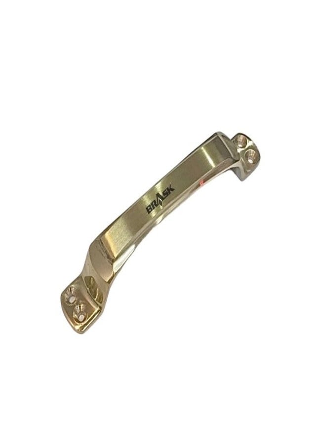 BRASK" Brass Window Handle NO. 310 | Brass Cabinet Handle | Drawer Handle | Door Handle with Screws (5 Inches (125 mm), Pack of 10, Golden Satin) - Image 3