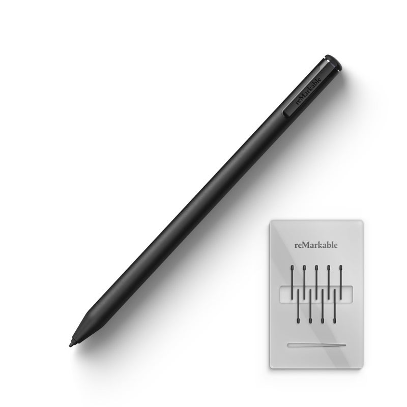 reMarkable Marker Plus The Official reMarkable 2 Pen with Eraser | 9 Felt Replacement Tips | Tilt Sensitivity and 4096 Levels of Pressure Sensitivity | - Image 1