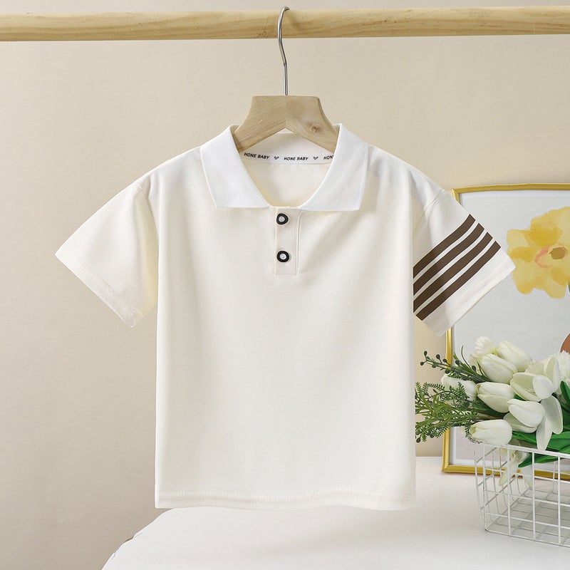 Children's short sleeve T-shirt summer new boys polo shirt Korean lapel summer half sleeve thin children's clothing wholesale - Image 5