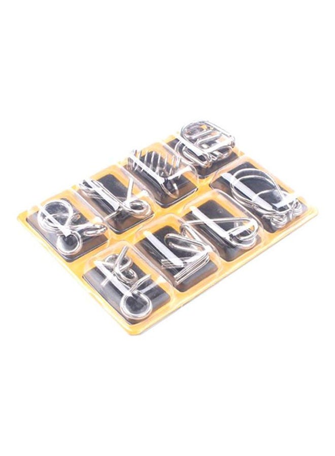 NIBEMINENT 8-Piece Metal Wire Puzzles Trick Toy  - Image 1