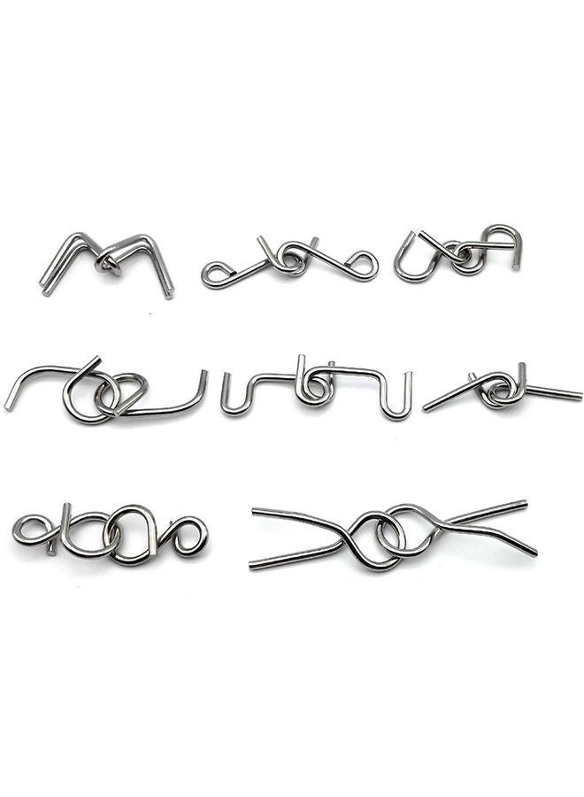 NIBEMINENT 8-Piece Metal Wire Puzzles Trick Toy  - Image 4