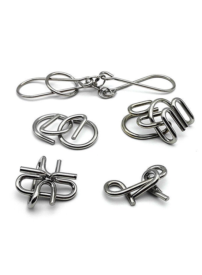 NIBEMINENT 8-Piece Metal Wire Puzzles Trick Toy  - Image 3